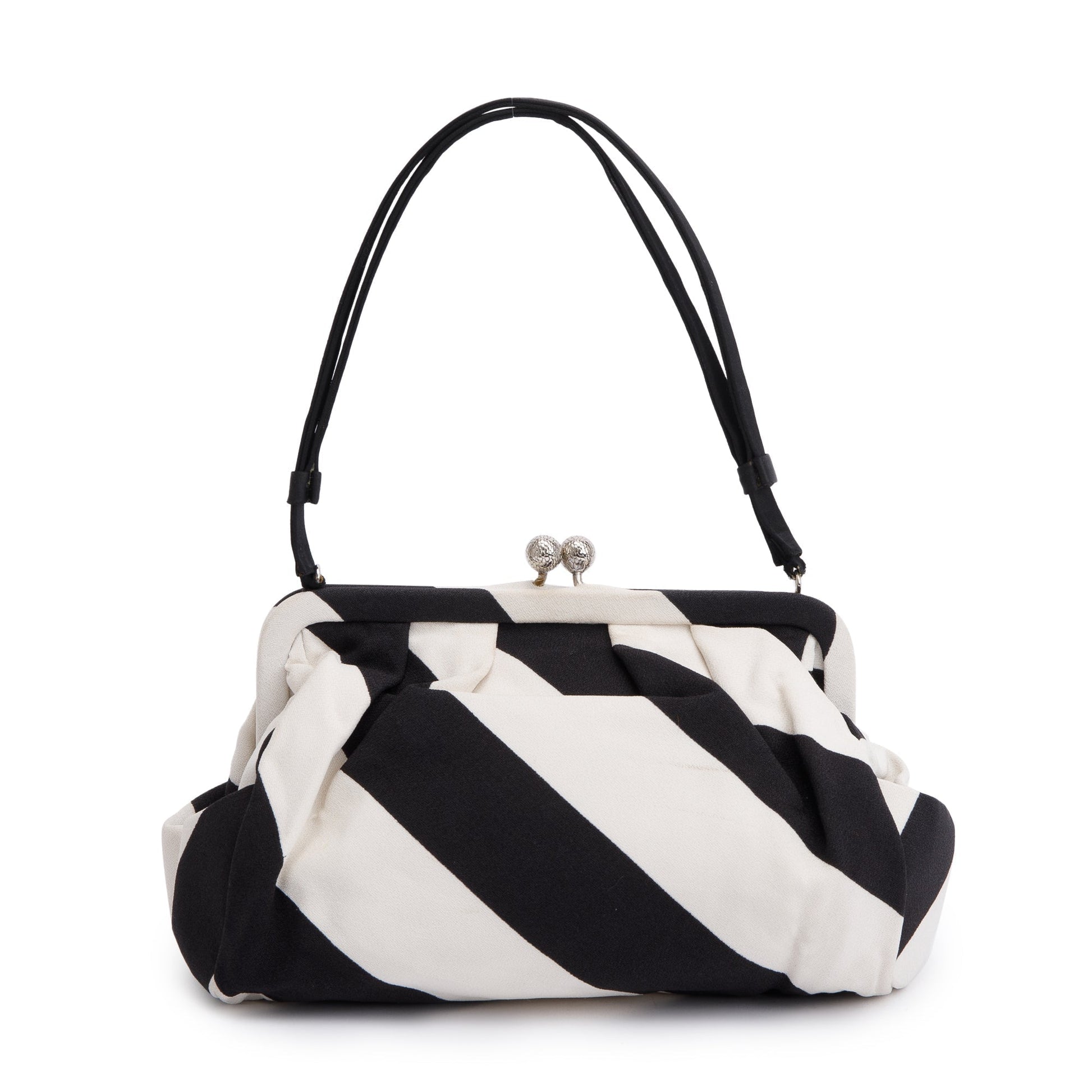 Dior Christian & Frame Clutch Bag Canvas Black