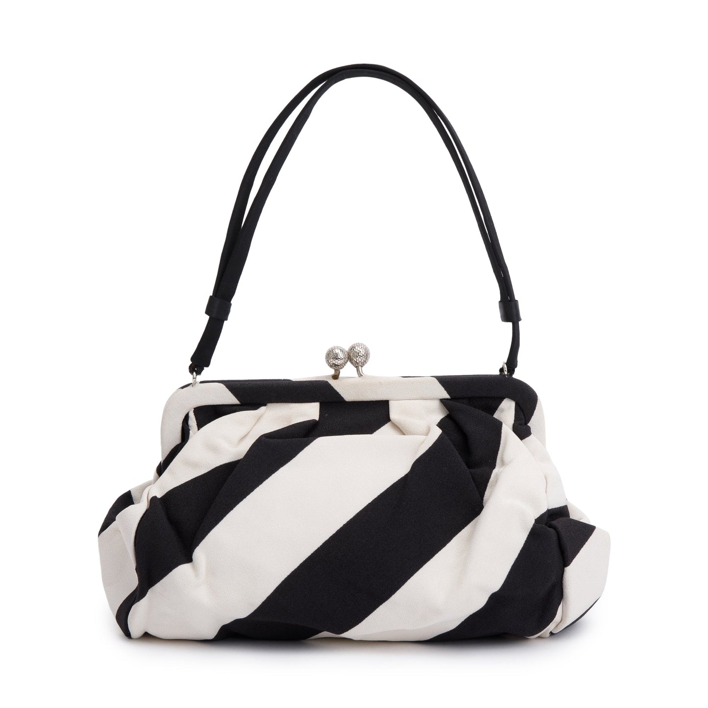 Dior Christian & Frame Clutch Bag Canvas Black