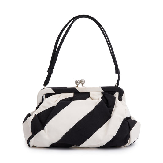 Dior Christian & Frame Clutch Bag Canvas Black