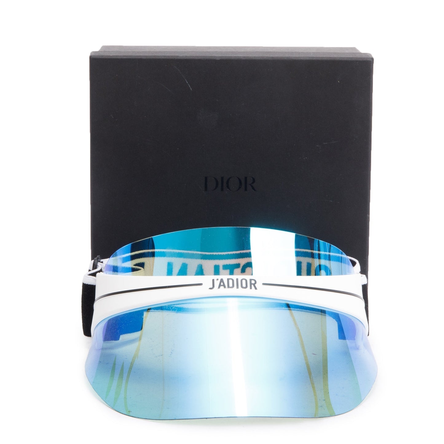 Dior Christian club Visor Handbag White Blue Travel Bag