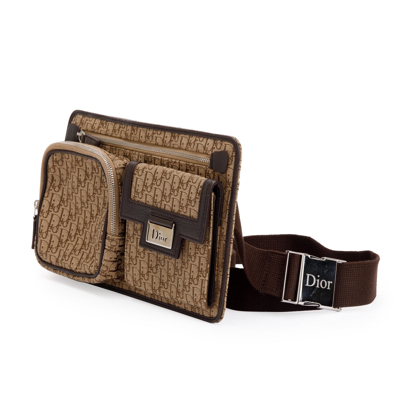 Dior Christian issimo Street Chic Waist Bag Brown Travel Bag