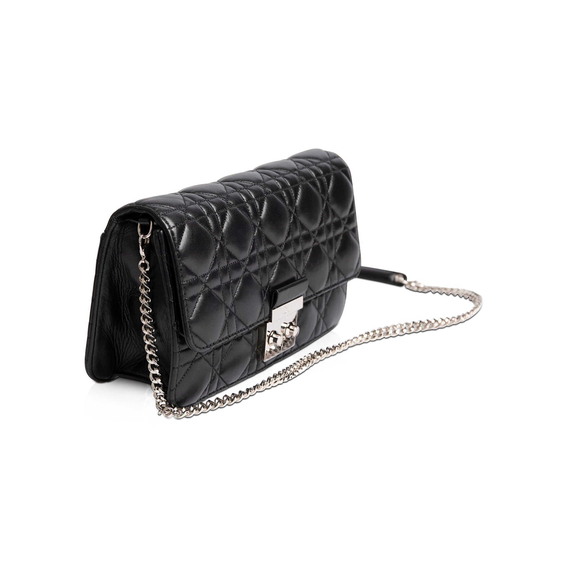 Dior Christian Cannage Lambskin Miss Promenade Pouch Handbag Travel Bag