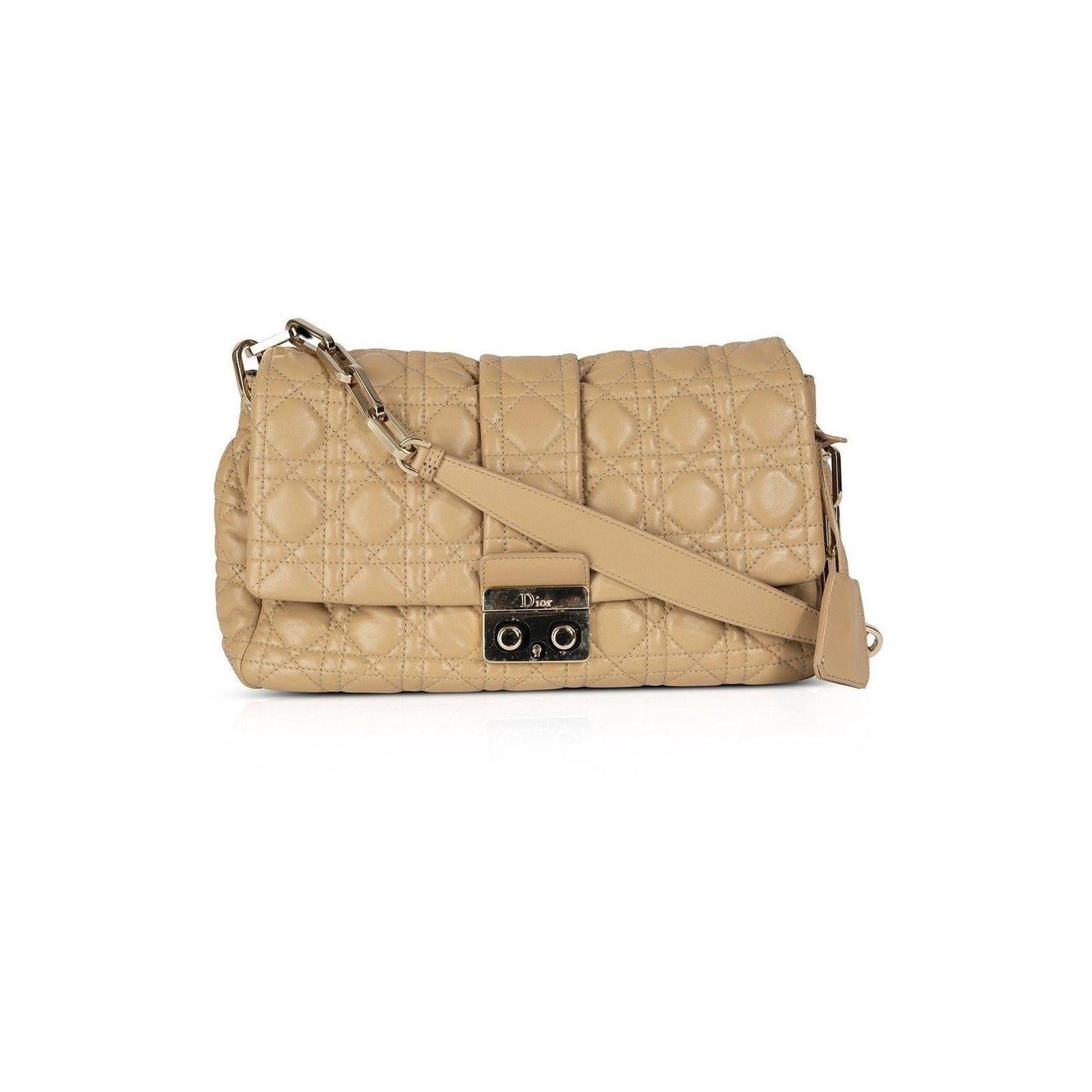 Dior Christian Cannage New Lock Bag Flap Travel Bag