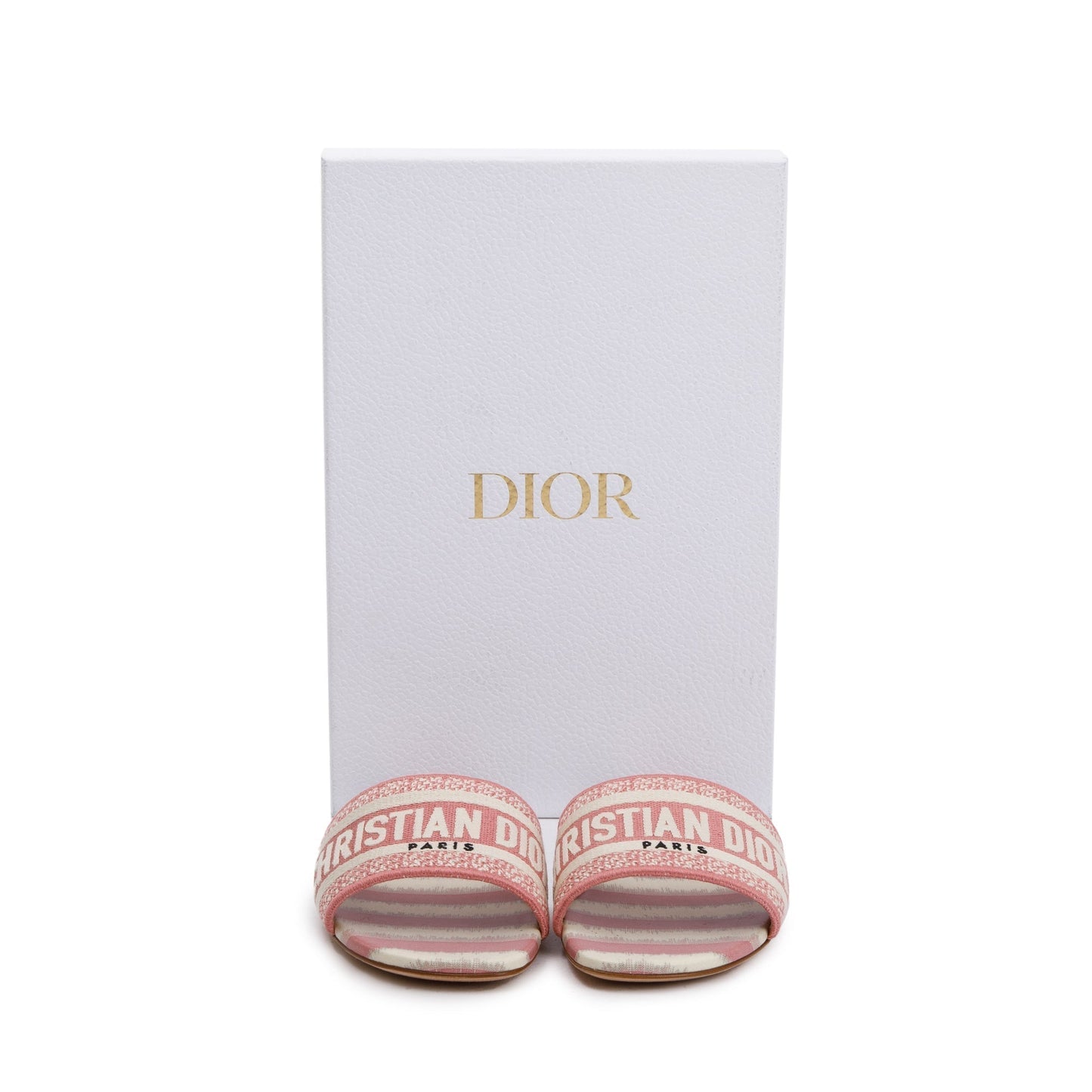 Dior Christian Deep Nude Embroidered Cotton D Stripes Travel Bag