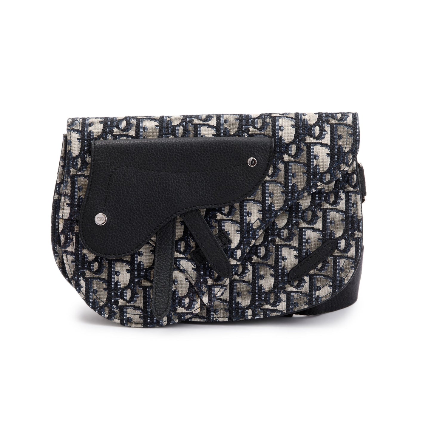 Dior Christian Essentials Oblique Jacquard Saddle Pouch Handbag Travel Bag