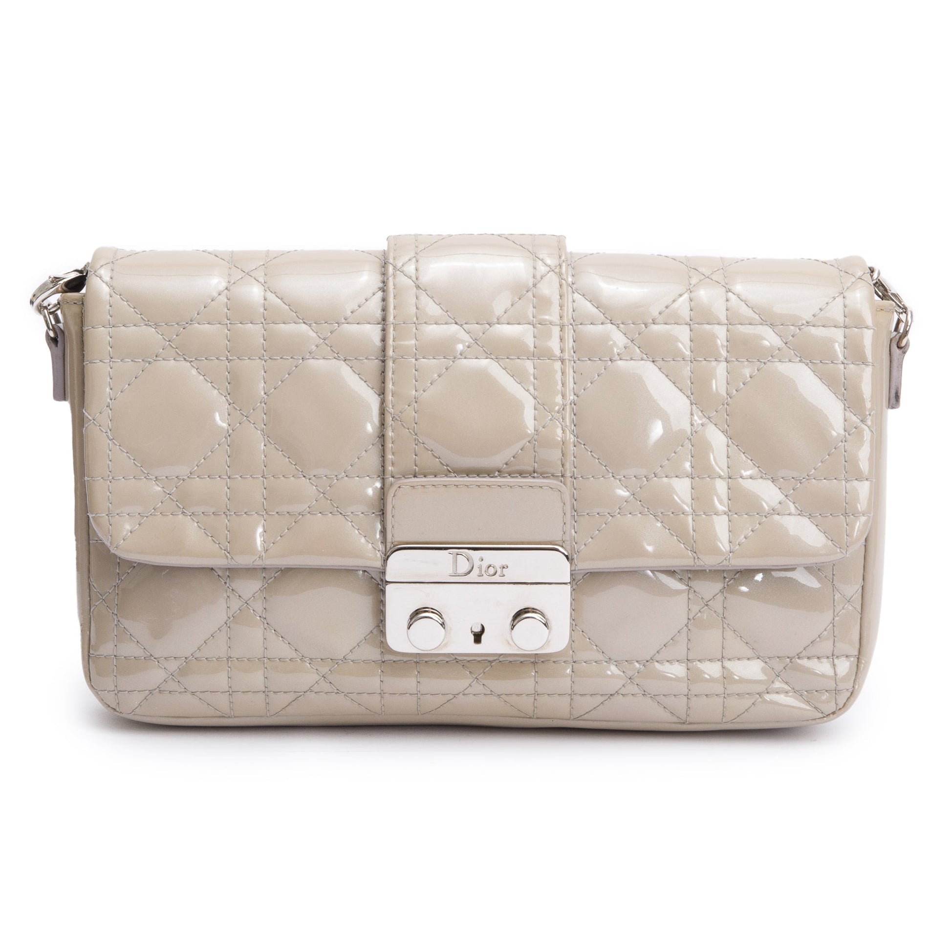 Dior Christian Grey Patent Cannage Miss Promenade Pouch Travel Bag