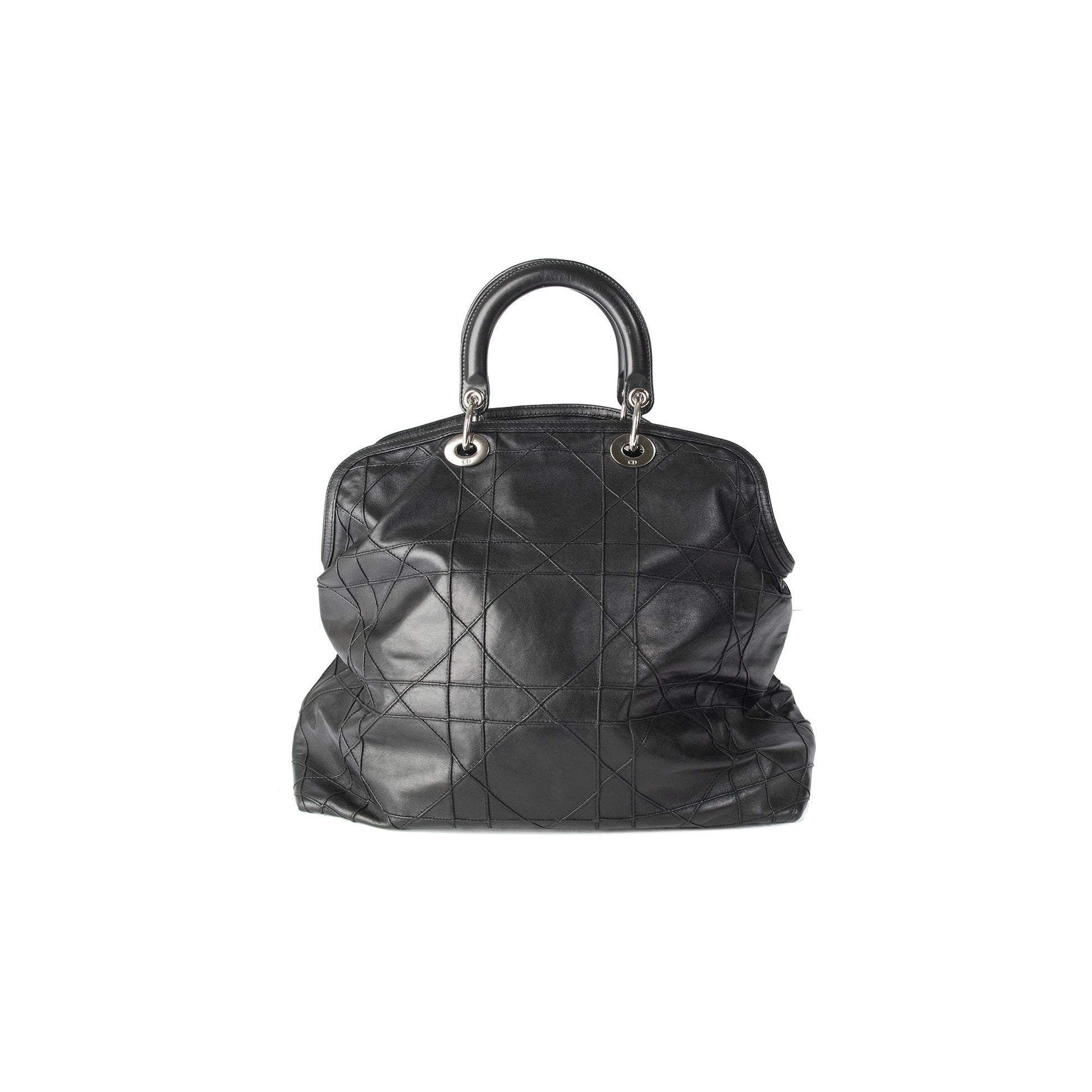 Dior Christian Cannage Granville Tote Handbag Large Tote Bag