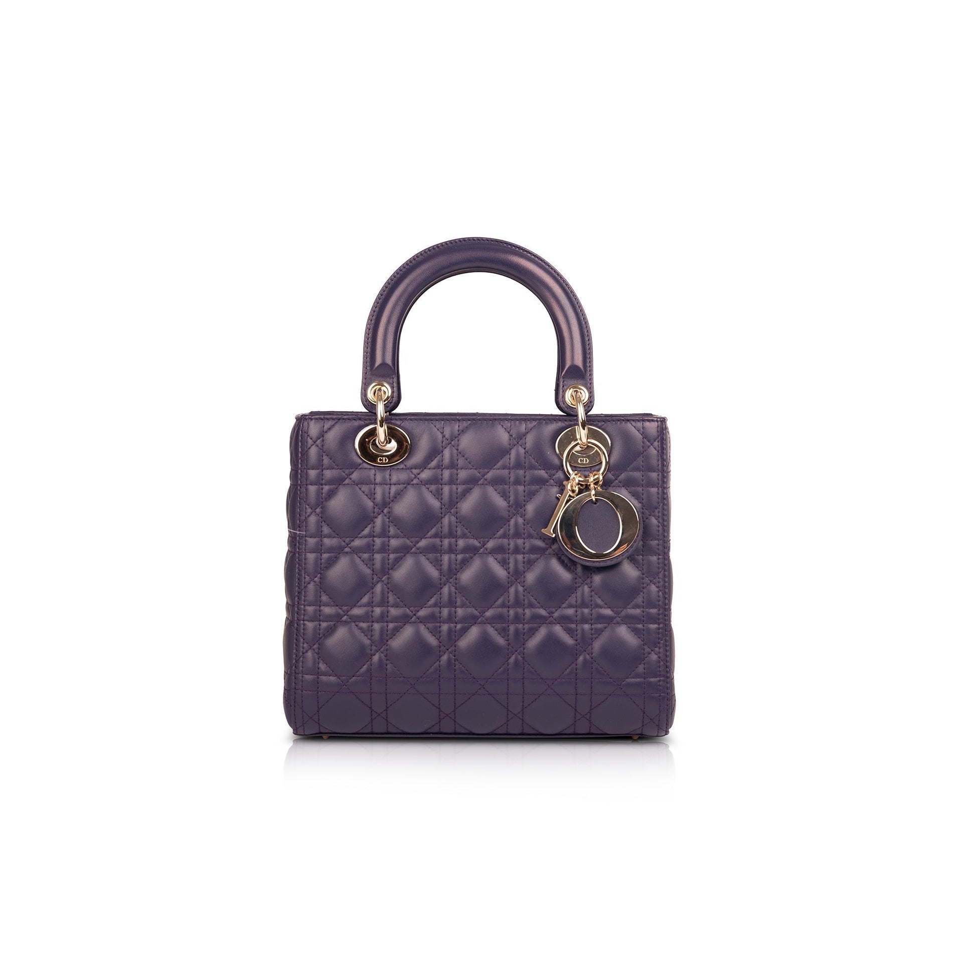 Dior Christian Cannage Lambskin Lady Bag Medium Travel Bag