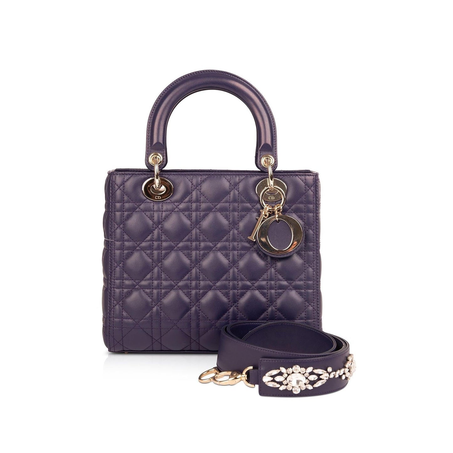 Dior Christian Cannage Lambskin Lady Bag Medium Travel Bag