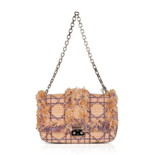 Dior Christian Tweed Miss Bag Medium Flap Travel Bag