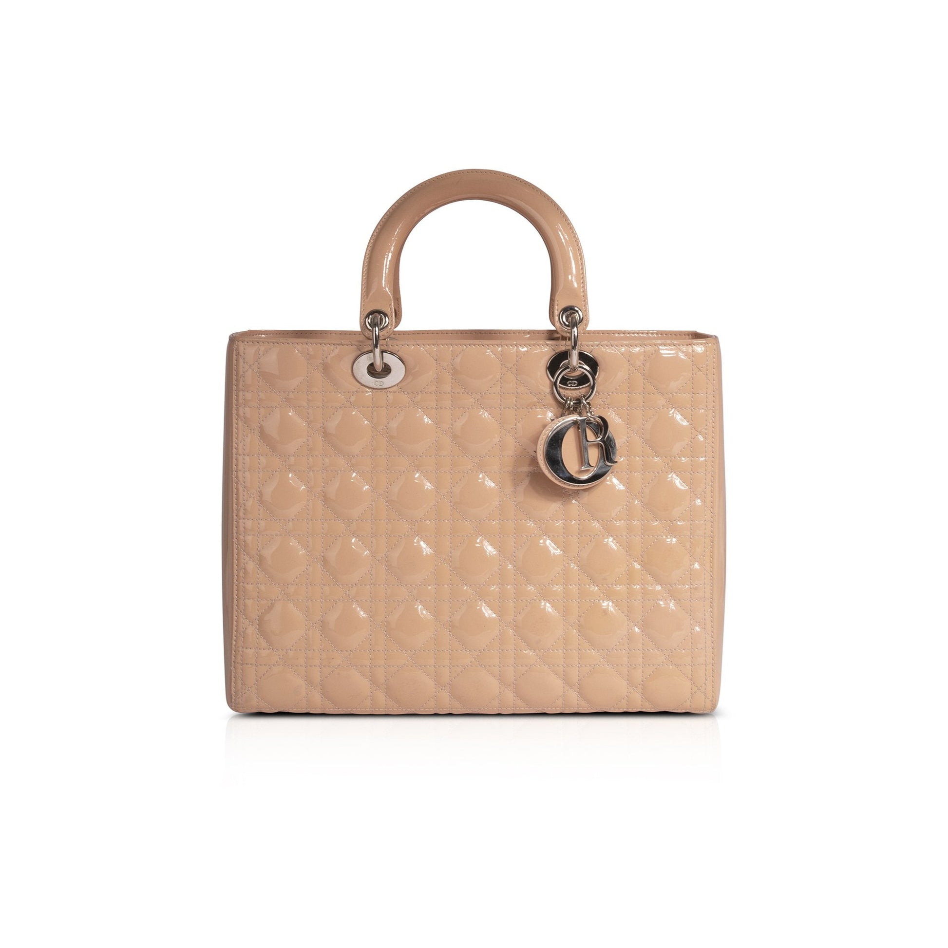 Dior Christian Patent Lady Bag Large Travel Bag