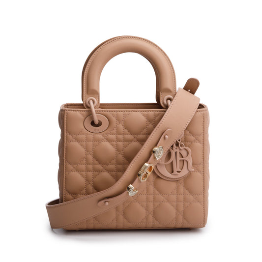 Dior Christian Cannage Lambskin Lady My Abc Bag Leather Pink Travel Bag