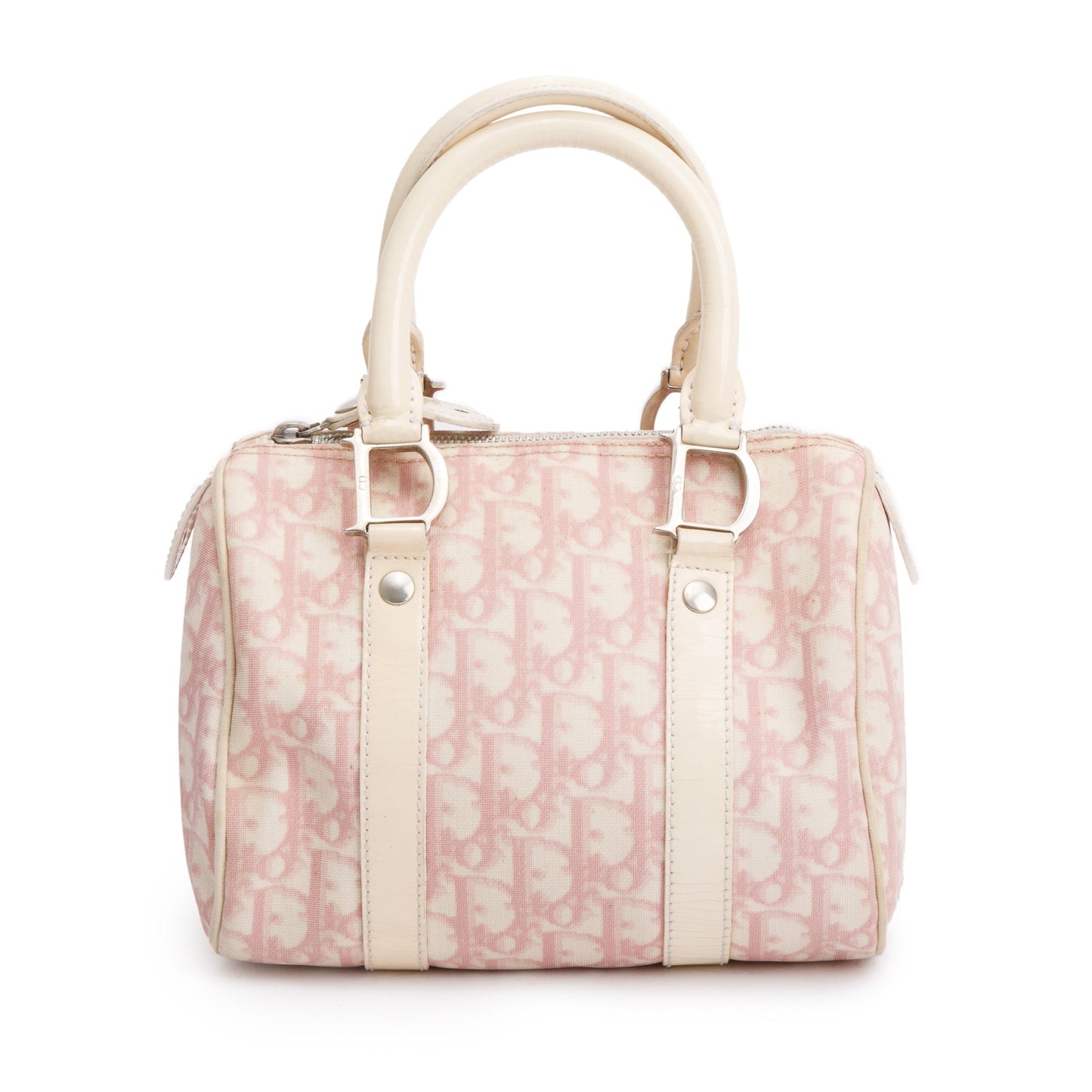 Dior Christian issimo Girly Trotter Boston Bag Canvas Pink Travel Bag