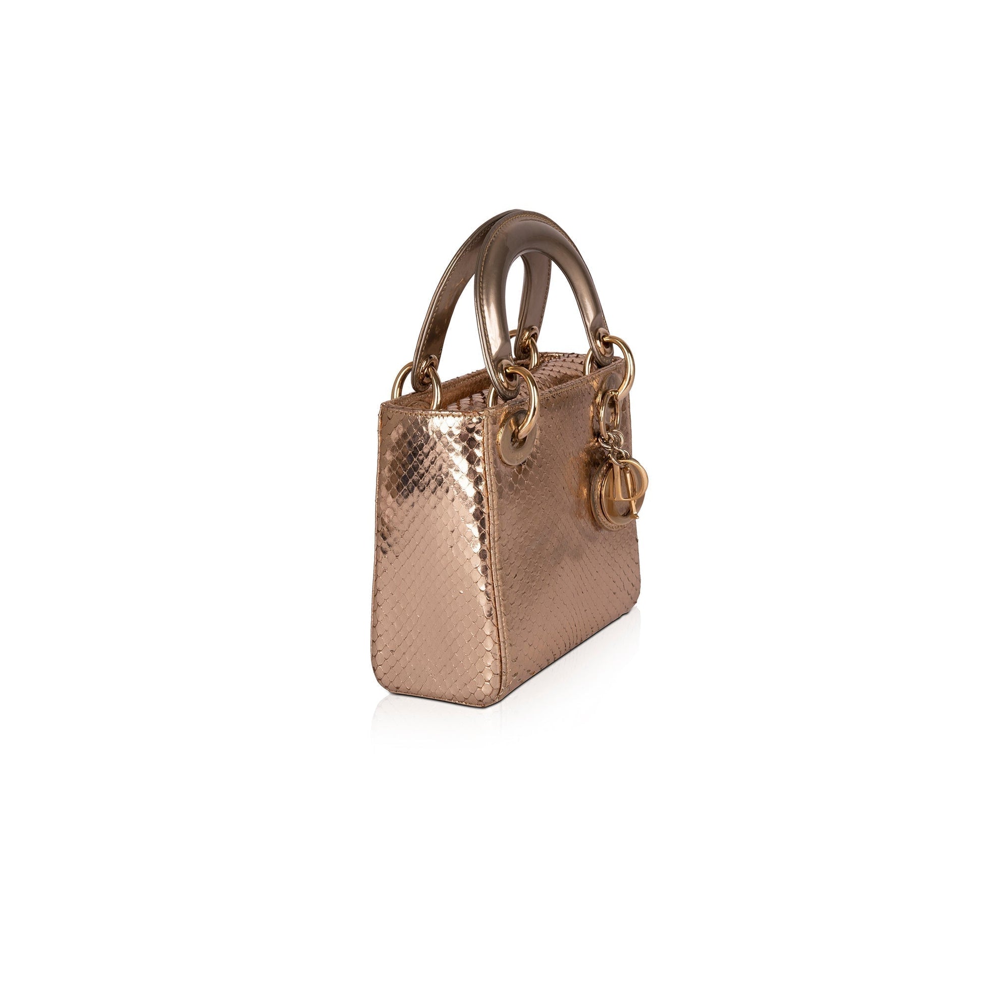 Dior Christian Python Lady Bag Mini Travel Bag