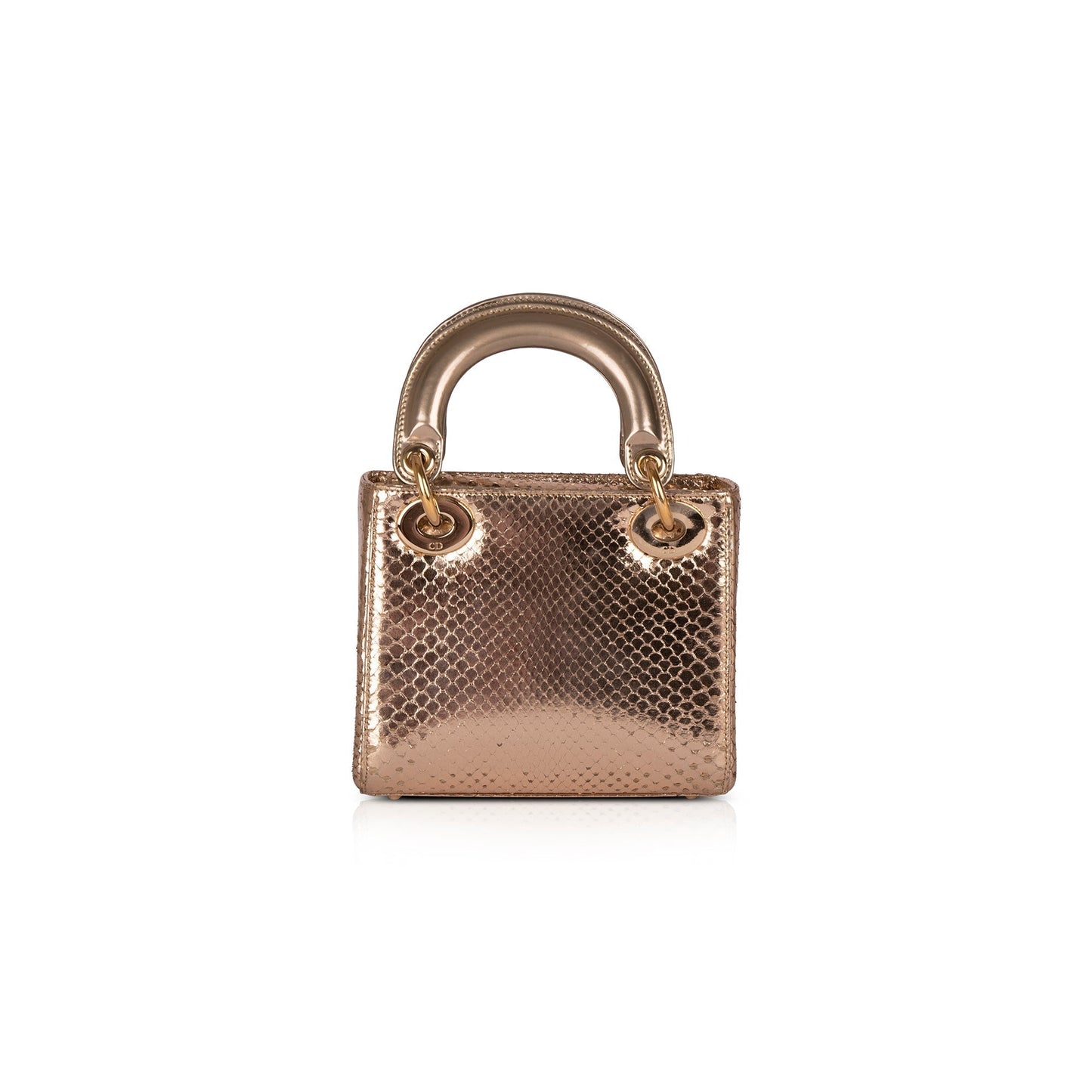 Dior Christian Python Lady Bag Mini Travel Bag