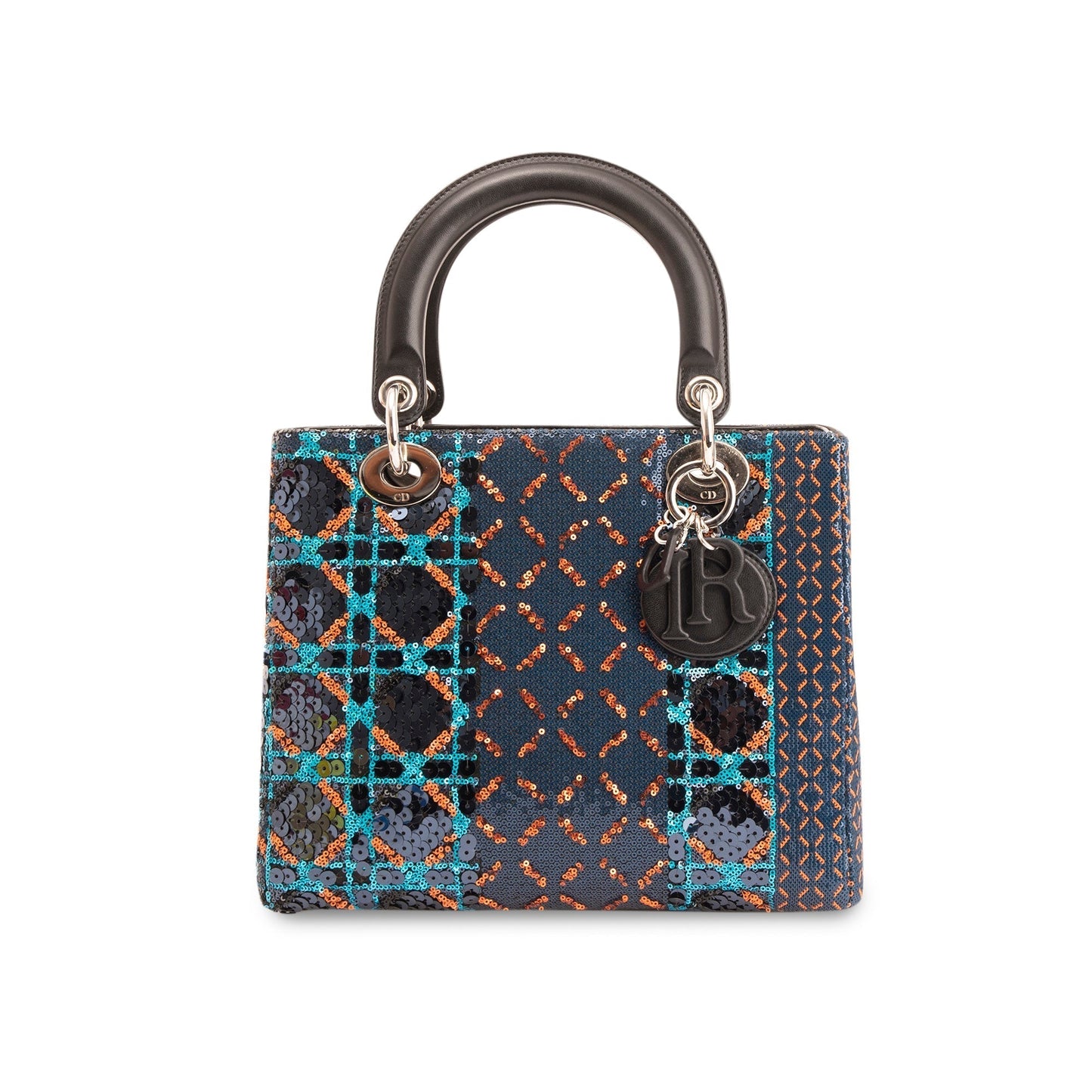 Dior Christian Sequin Lady Bag Medium Travel Bag