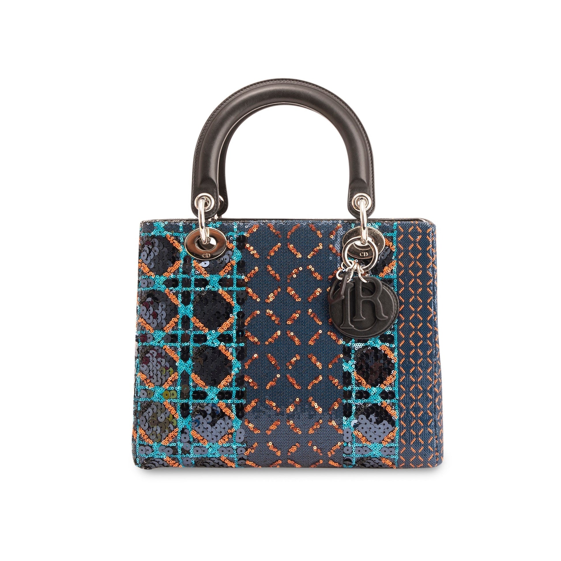 Dior Christian Sequin Lady Bag Medium Travel Bag