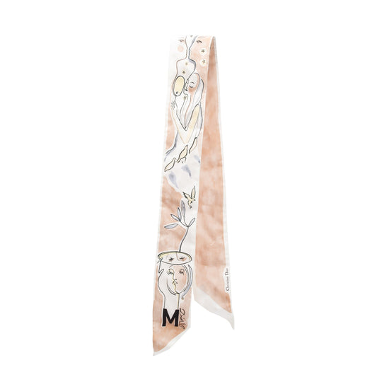 Dior Christian Silk Mitzah "M" Twilly Handbag Travel Bag