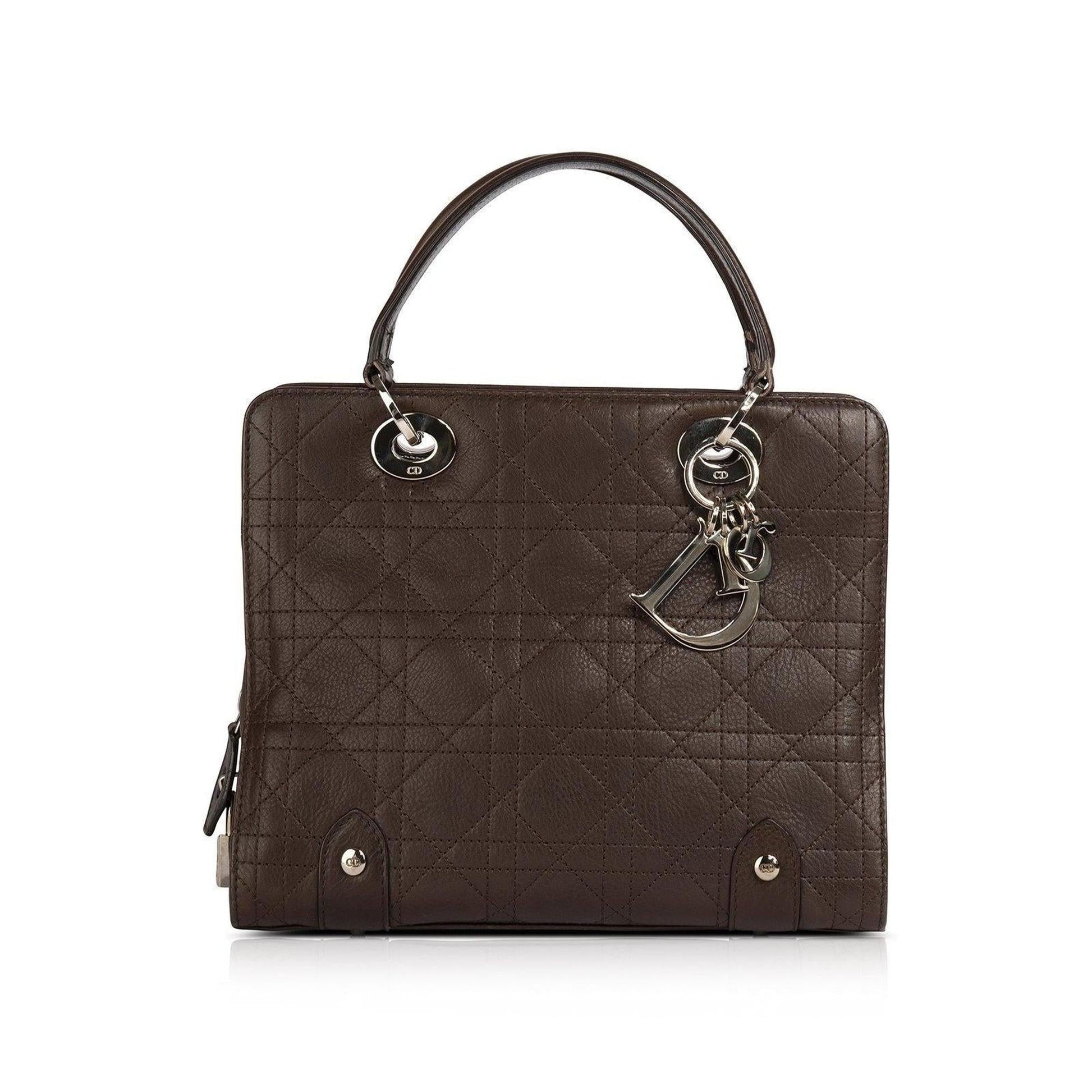 Dior Christian Stitched Cannage Soft Lady Tote Handbag Small Tote Bag