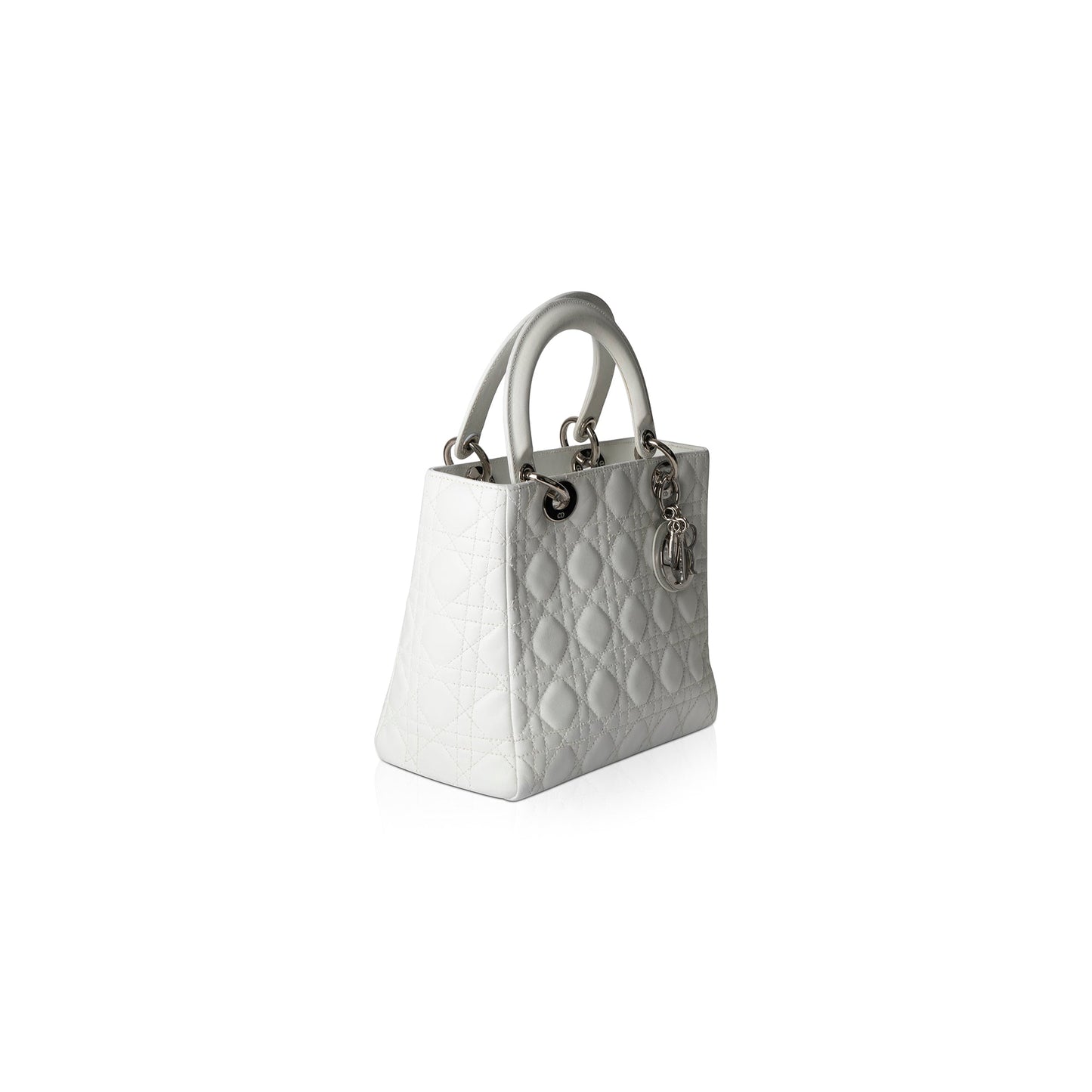 Dior Christian Lady Bag White Medium Travel Bag