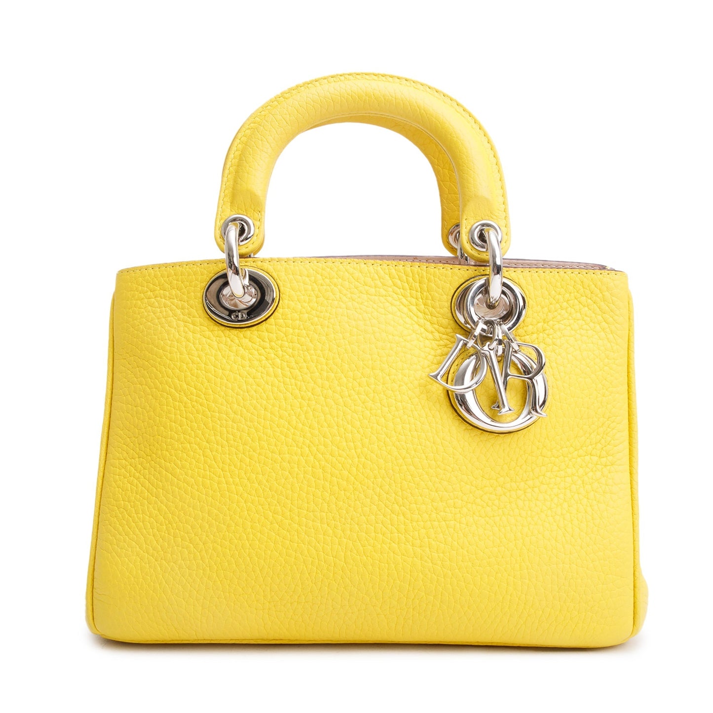 Dior Christian Yellow Calfskin issimo Tote Handbag Leather Mini Tote Bag
