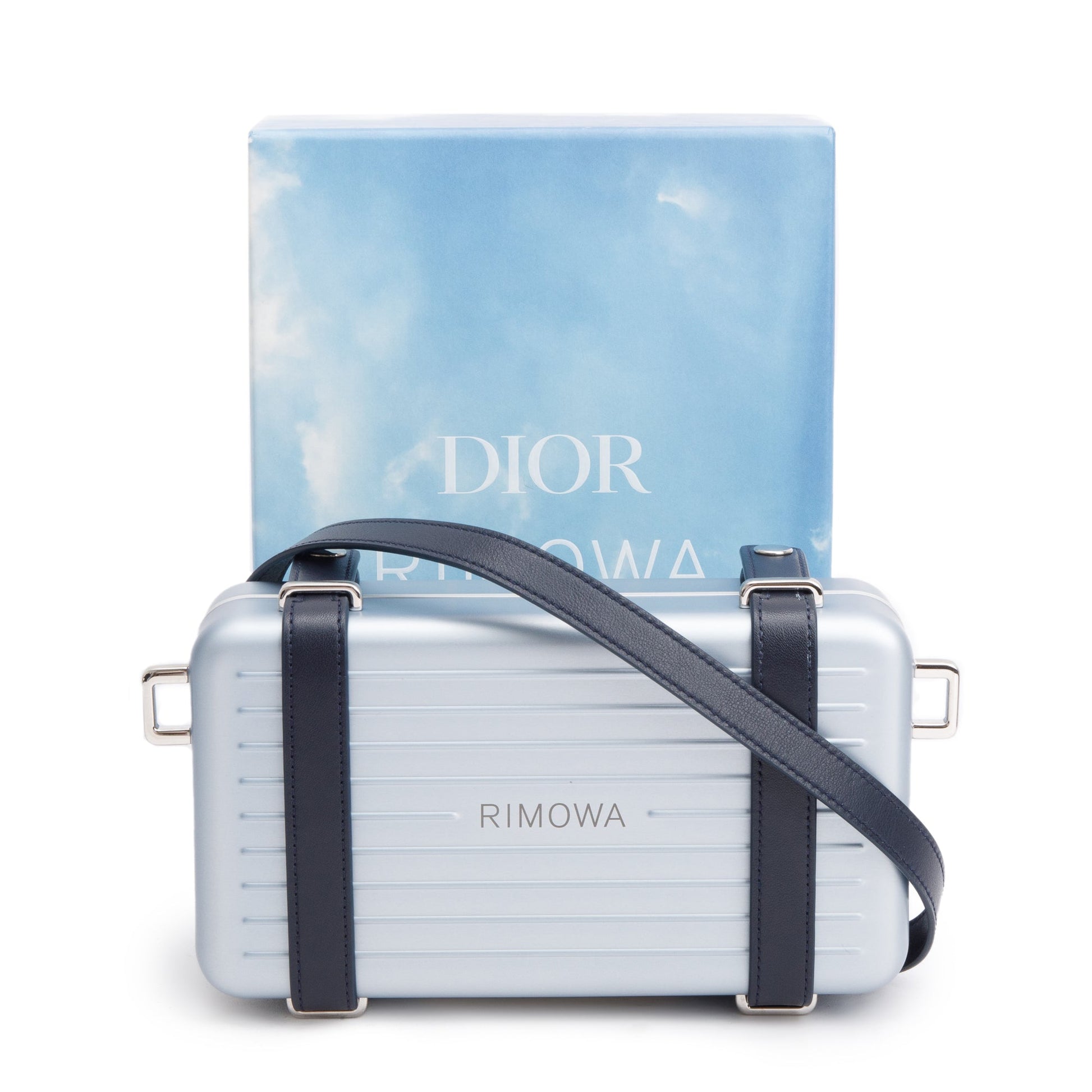 Dior Christian X Rimowa Aluminum Personal Utility Case Silver Travel Bag