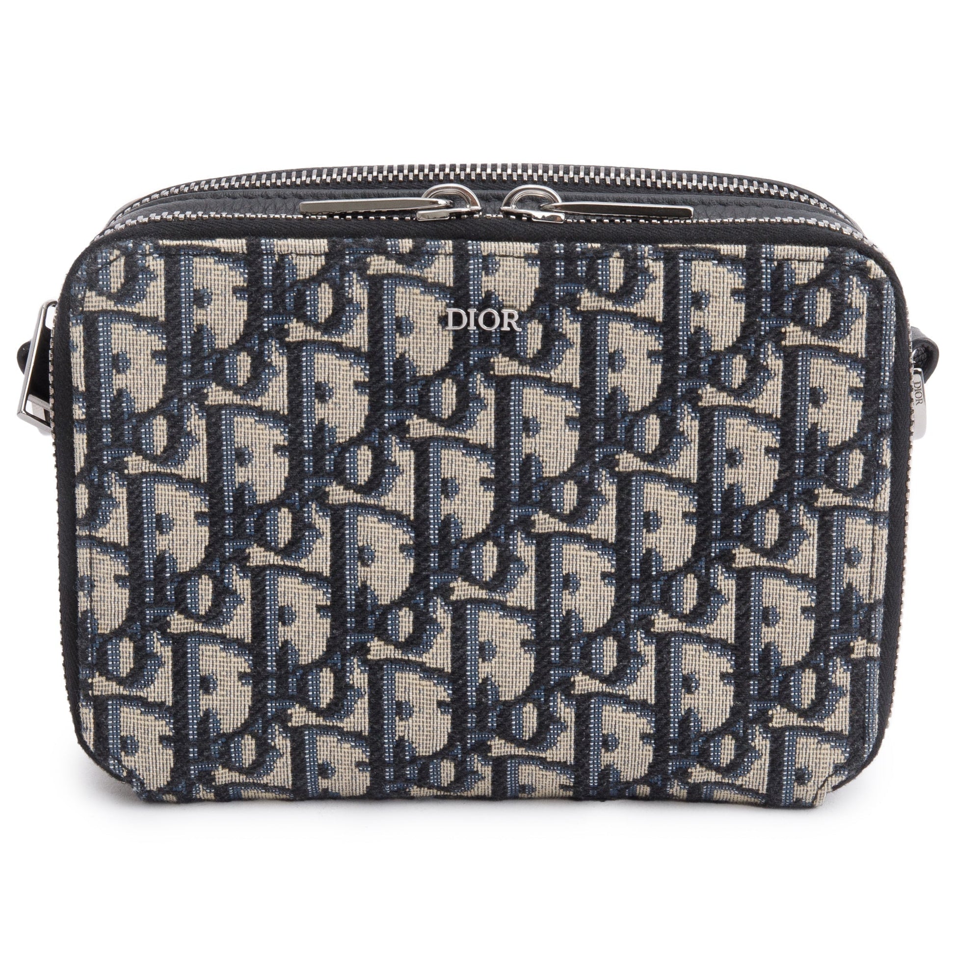 Dior Christion Oblique Jacquard Zipped Pouch Handbag Travel Bag