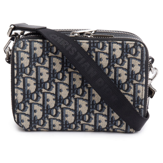 Dior Christion Oblique Jacquard Zipped Pouch Handbag Travel Bag
