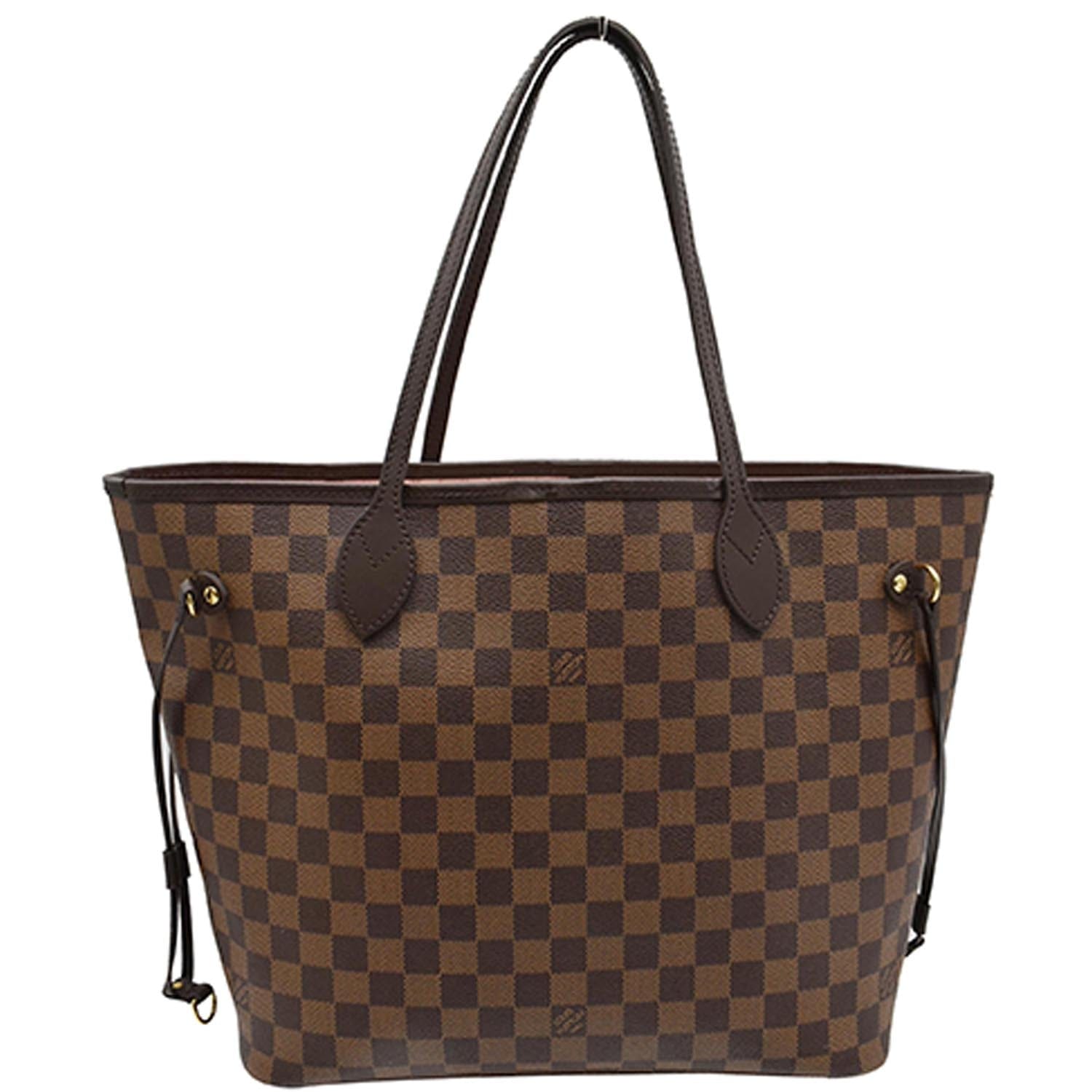 Louis Neverfull Mm Damier Ebene Tote Bag