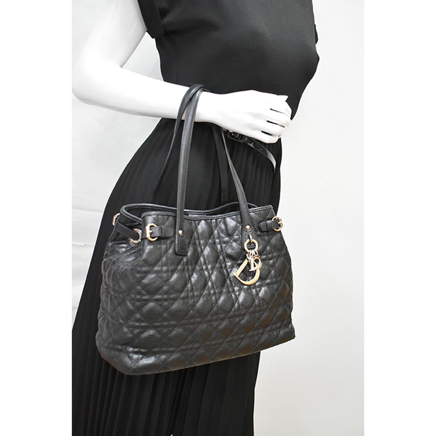 Dior Panarea Cannage Rosato Tote Bag Canvas Quilted