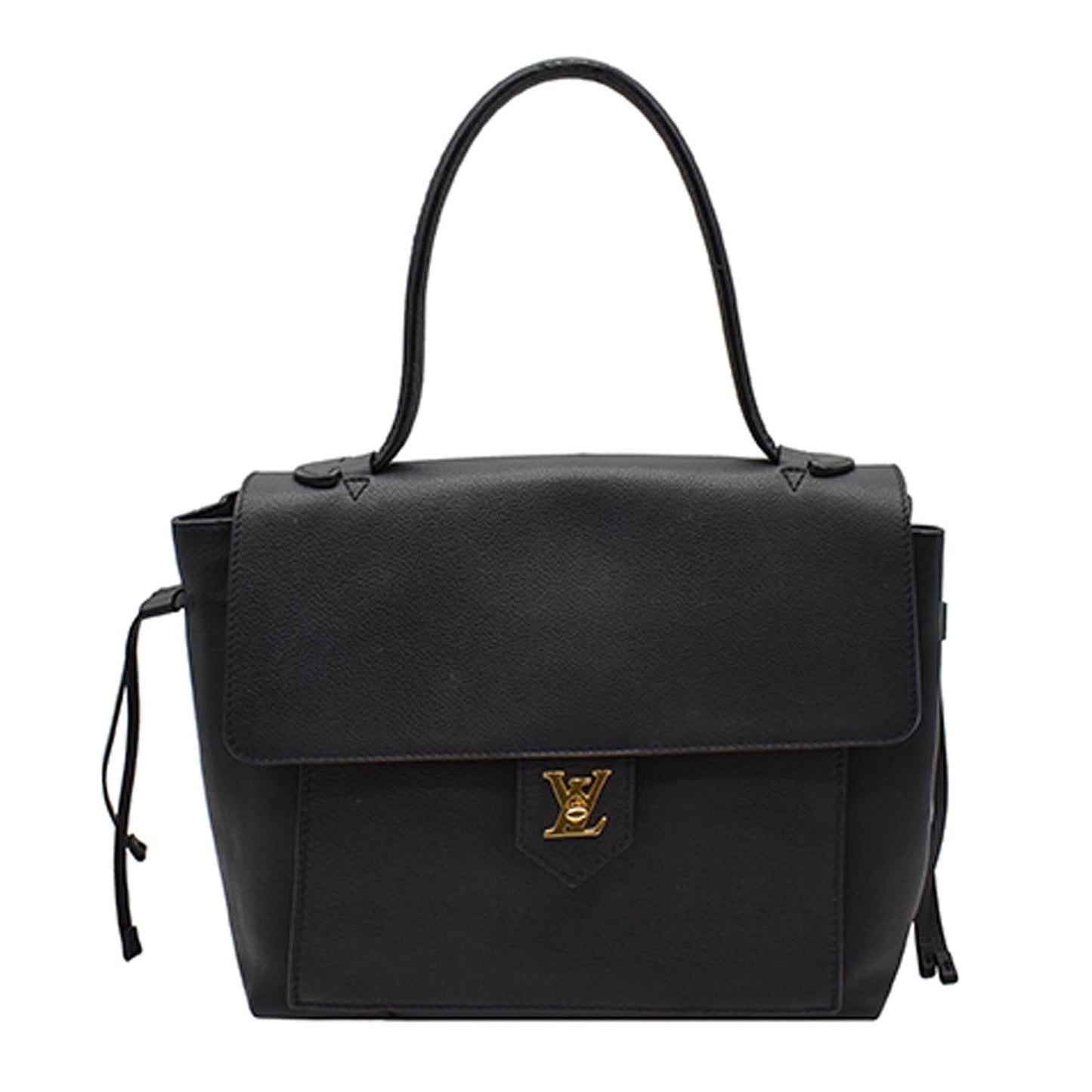 Louis Women Lockme Mm Satchel Bag Leather Black Travel Bag