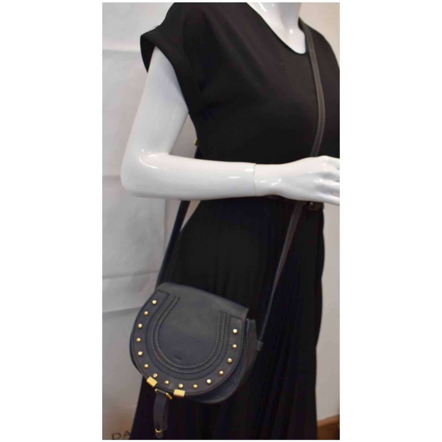 Chloe Marcie Crossbody Bag Leather Black