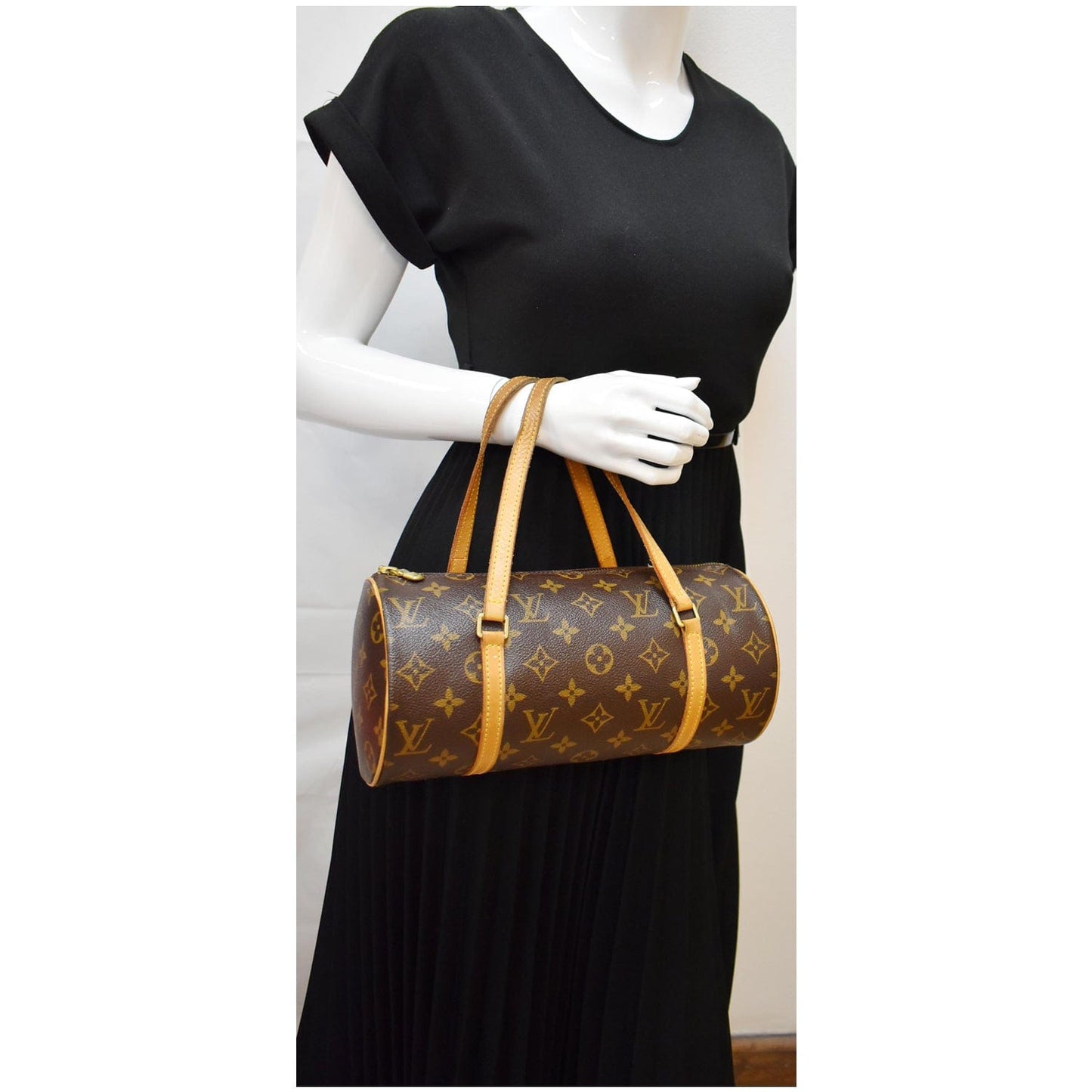 Louis Papillon Satchel Bag Canvas Monogram Travel Bag
