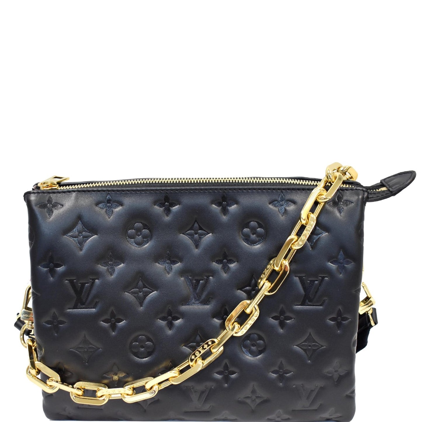 Louis Coussin Pm Embossed Shoulder Bag Monogram Black