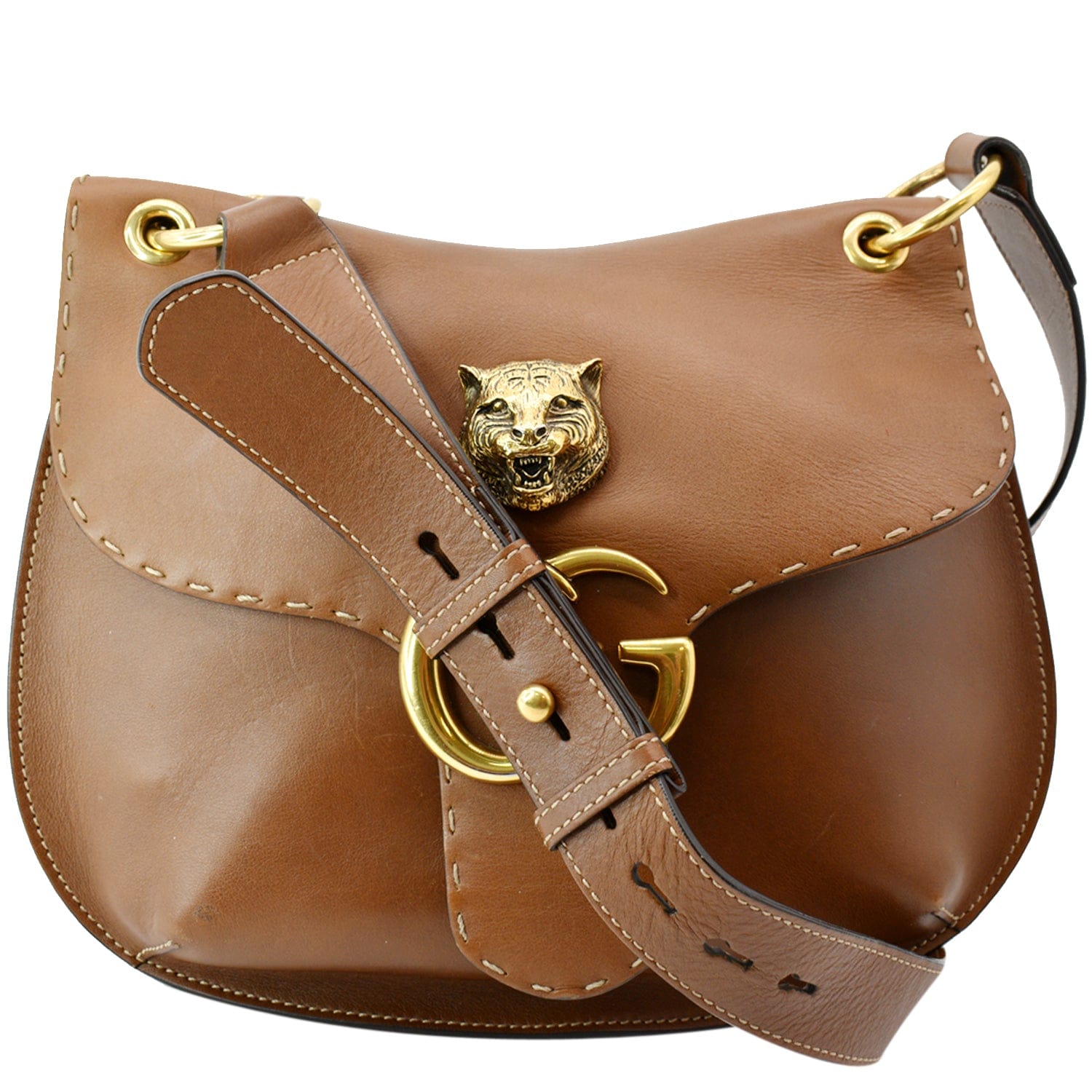 Gucci Marmont Shoulder Bag Leather Brown