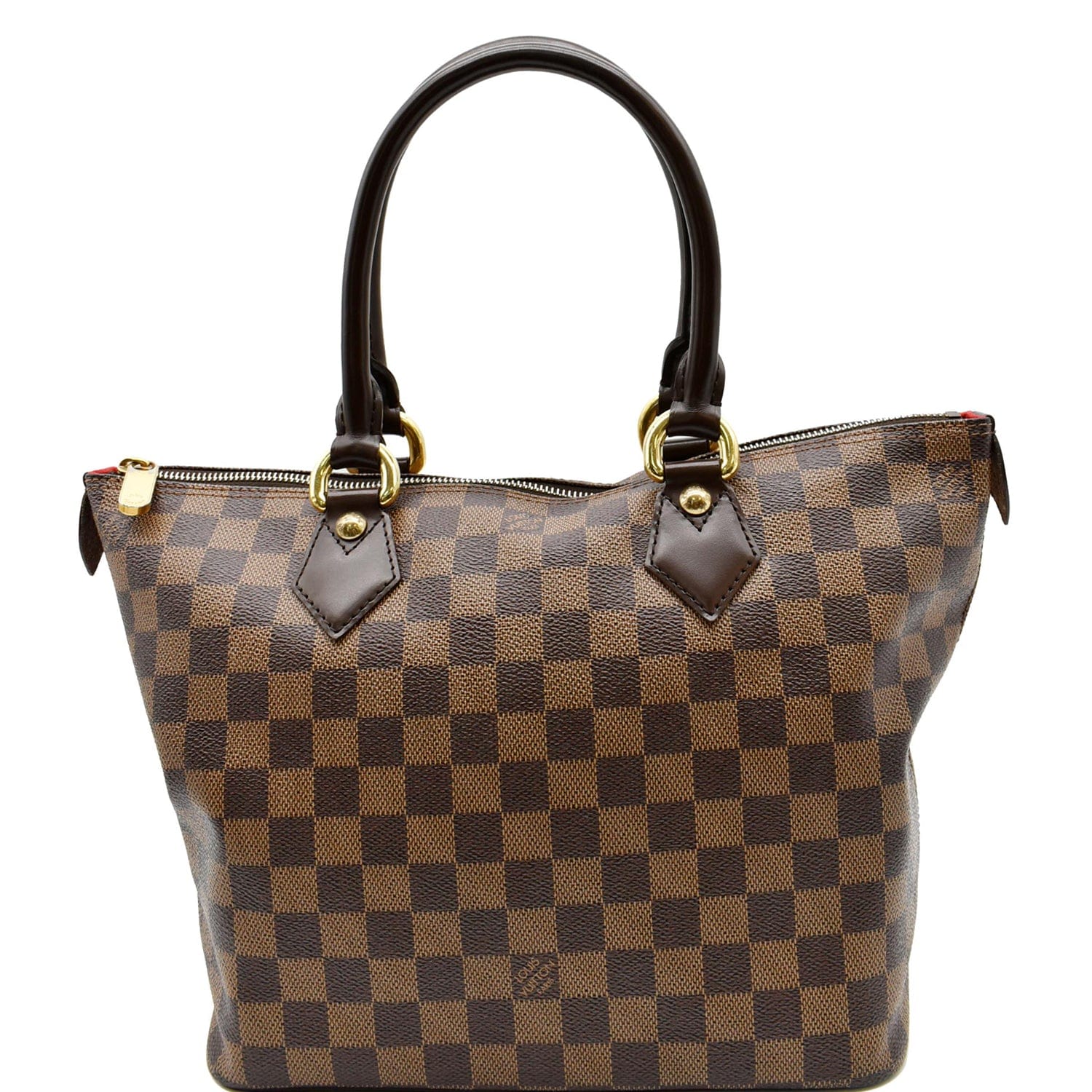 Louis Saleya Pm Damier Ebene Tote Bag Brown