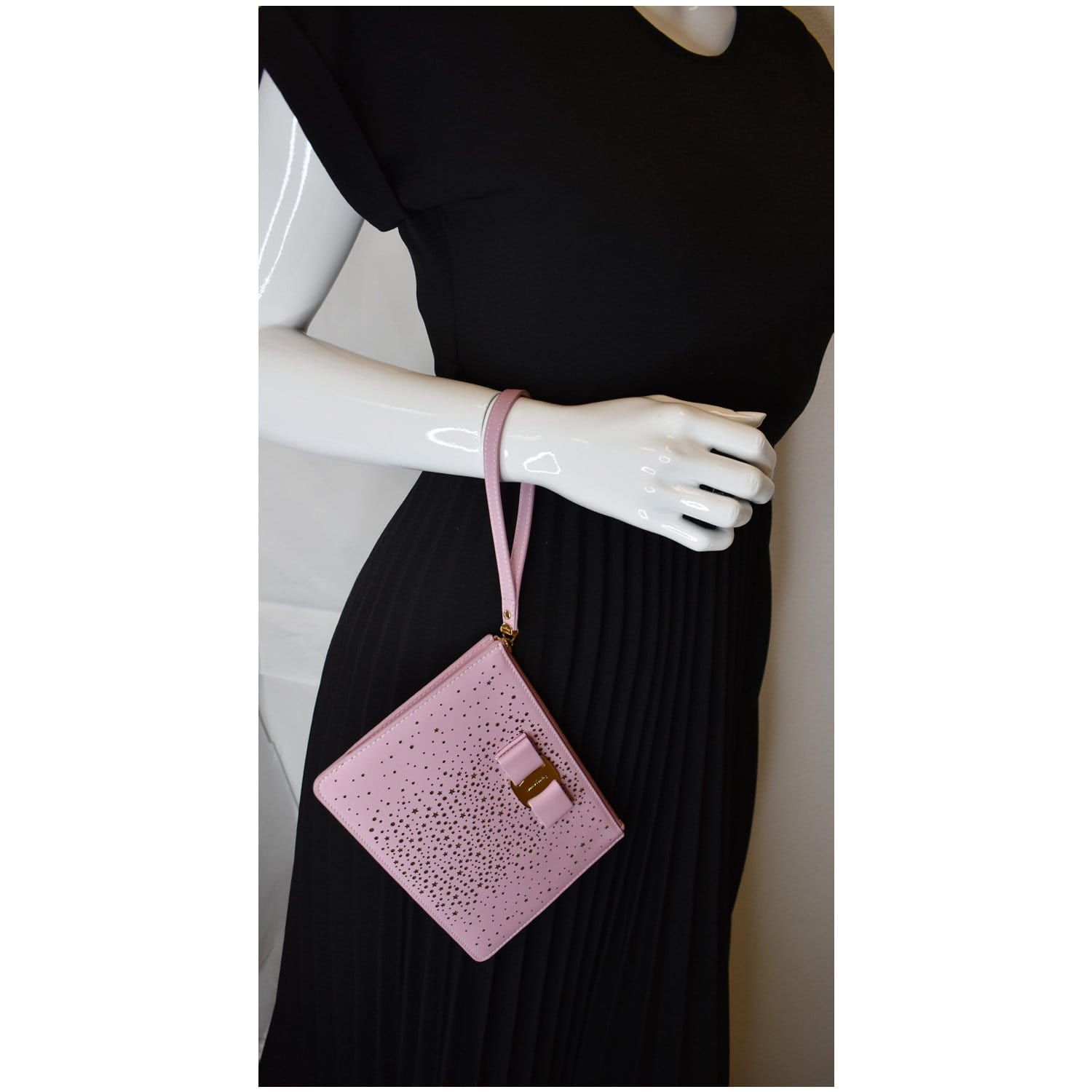 Vara Twinkle Wristlet Pouch Clutch Bag Pink