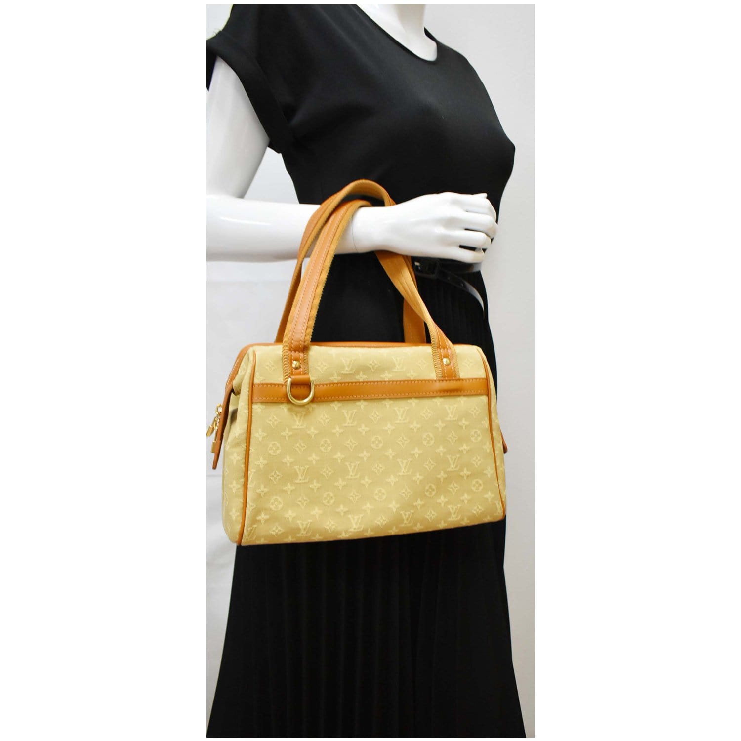 Louis Josephine Pm Mini Lin Satchel Bag Canvas Monogram Travel Bag