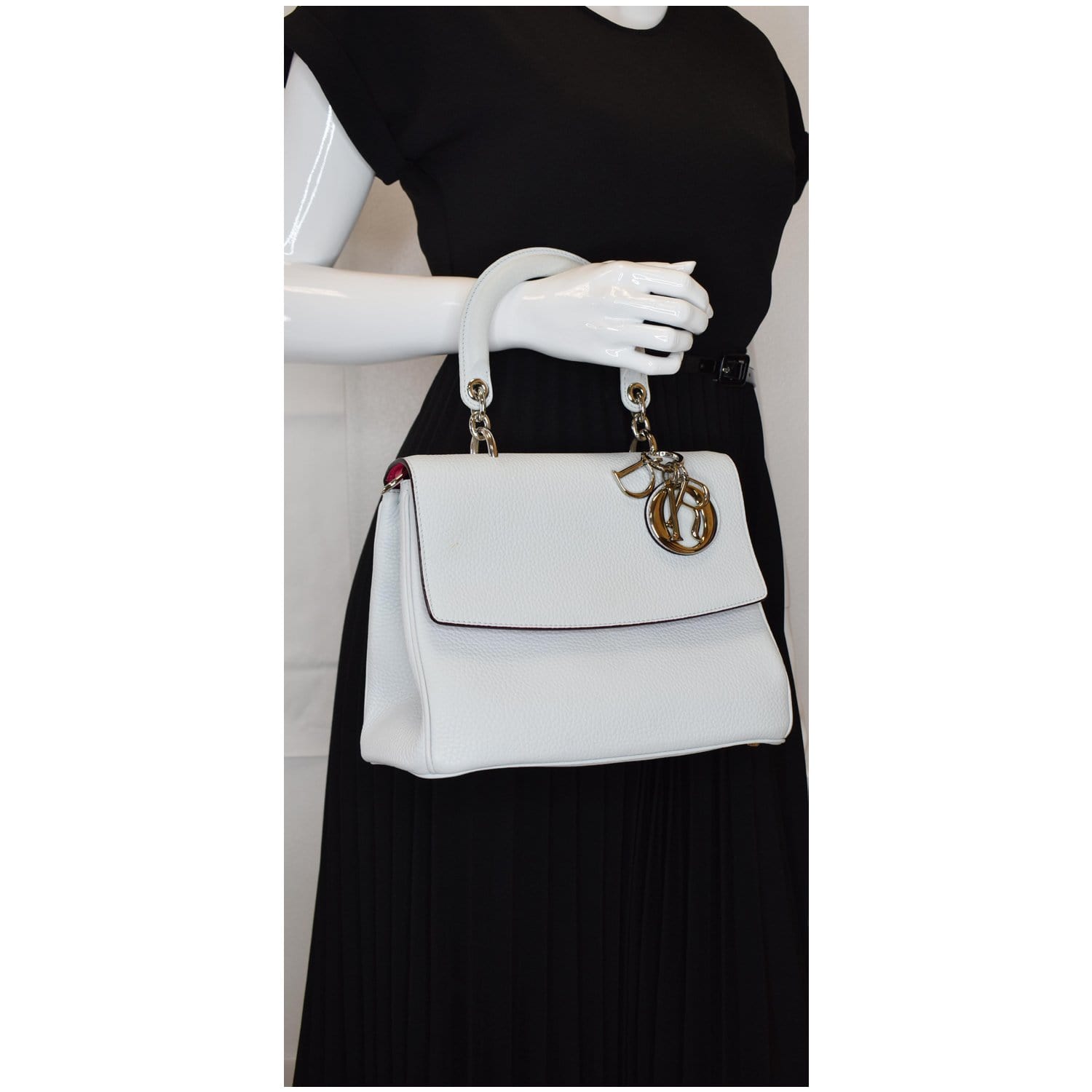 Dior Be Shoulder Bag Grey Leather Small Bag Grey