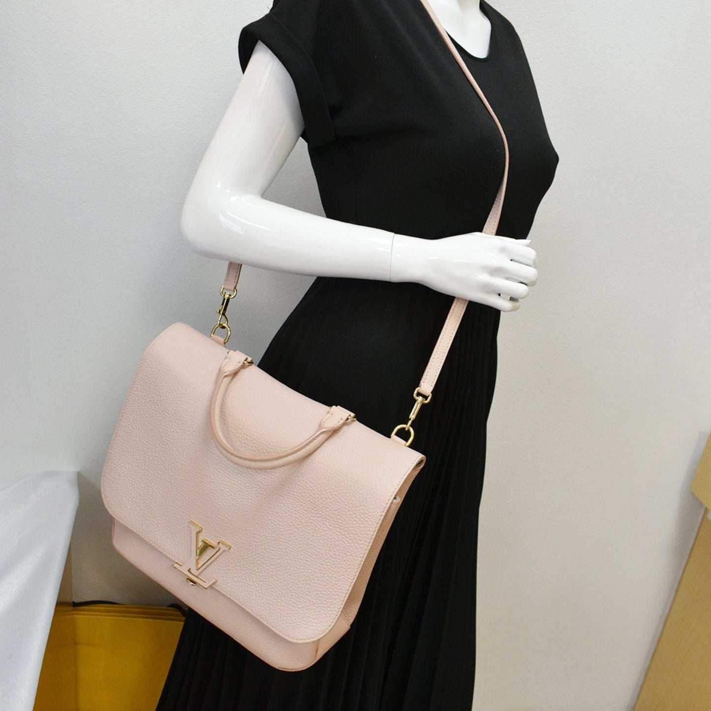 Louis Volta Taurillon Shoulder Bag Petale Leather