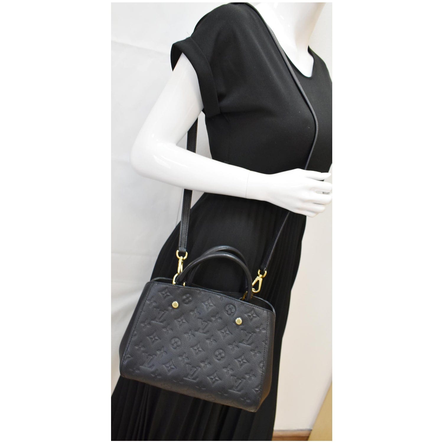 Louis Montaigne Bb Empreinte Satchel Bag Leather Monogram Travel Bag