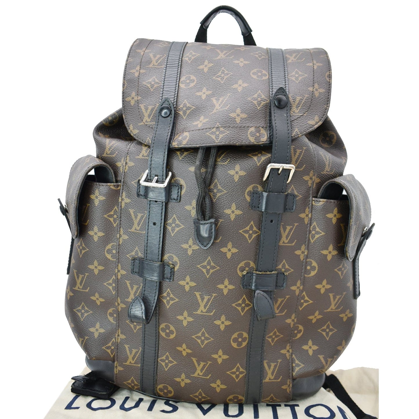 Louis Christopher Macassar Backpack Bag Canvas Monogram