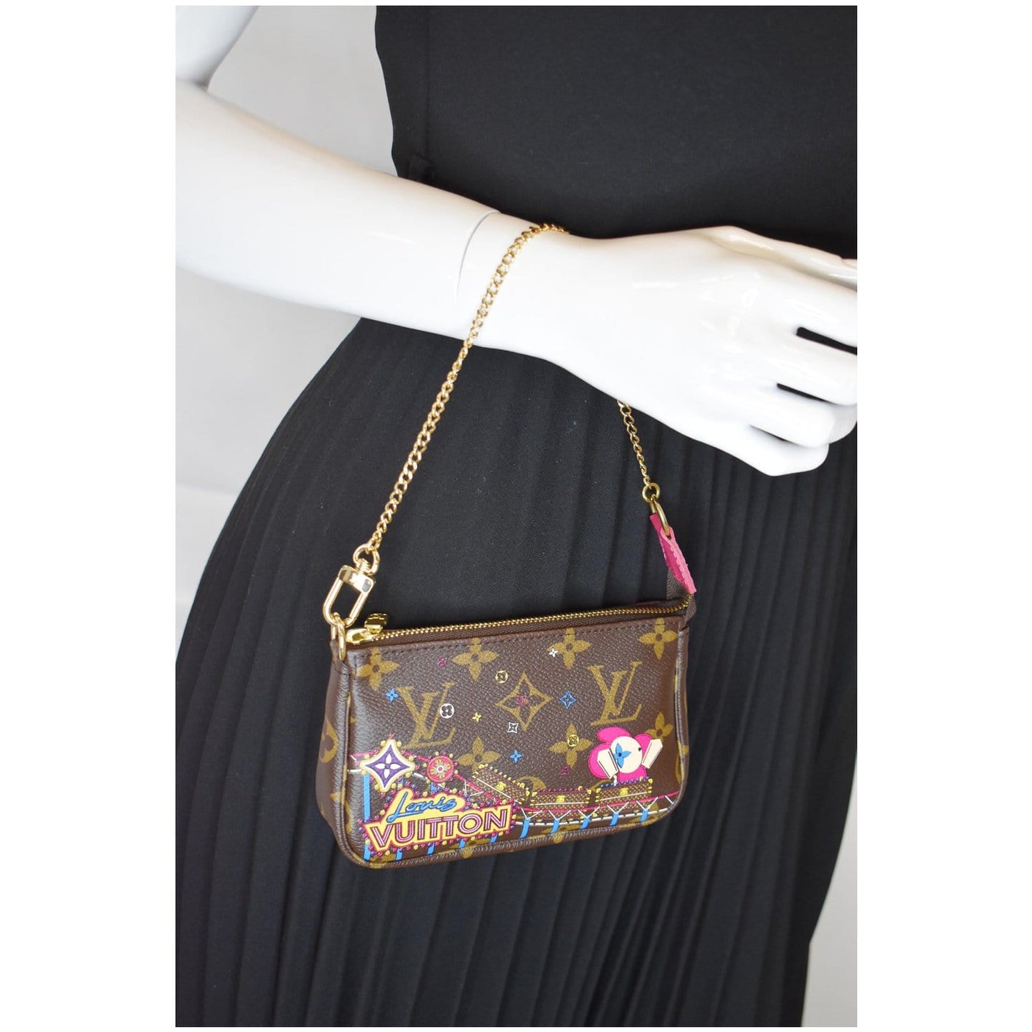 Louis Mini Pochette Christmas Accessoires Pouch Shoulder Canvas Monogram Shoulder Bag