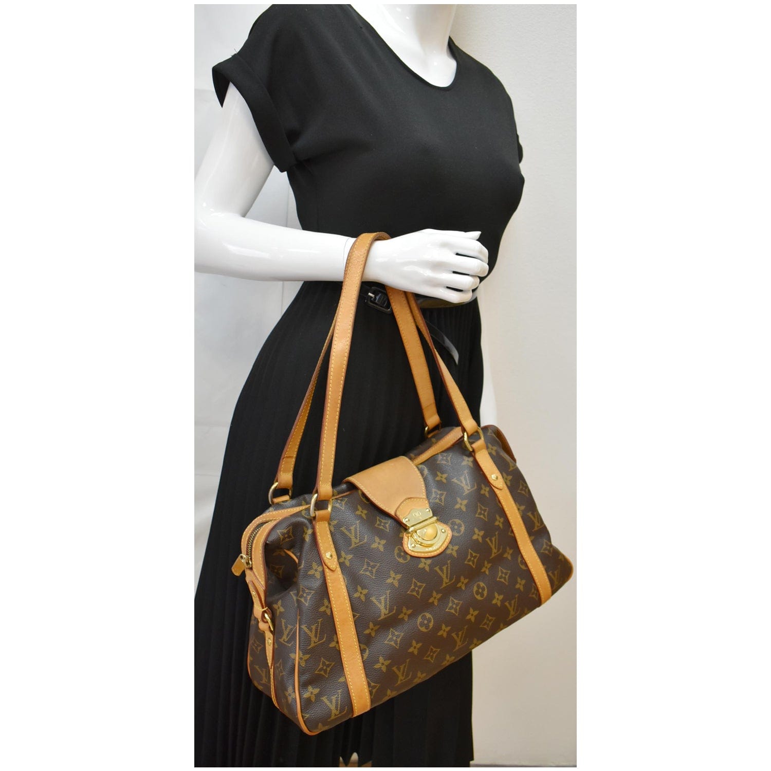 Louis Stresa Pm Shoulder Bag Canvas Monogram