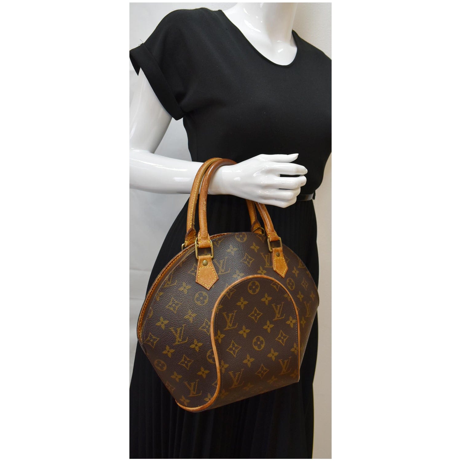 Louis Ellipse Pm Satchel Bag Canvas Monogram Travel Bag