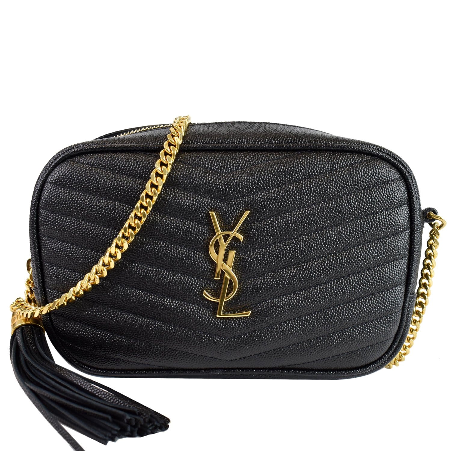 YSL Saint Laurent Saint Lou Camera Crossbody Bag Leather Black Black 1