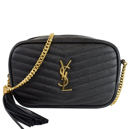 YSL Saint Laurent Saint Lou Camera Crossbody Bag Leather Black Black 1