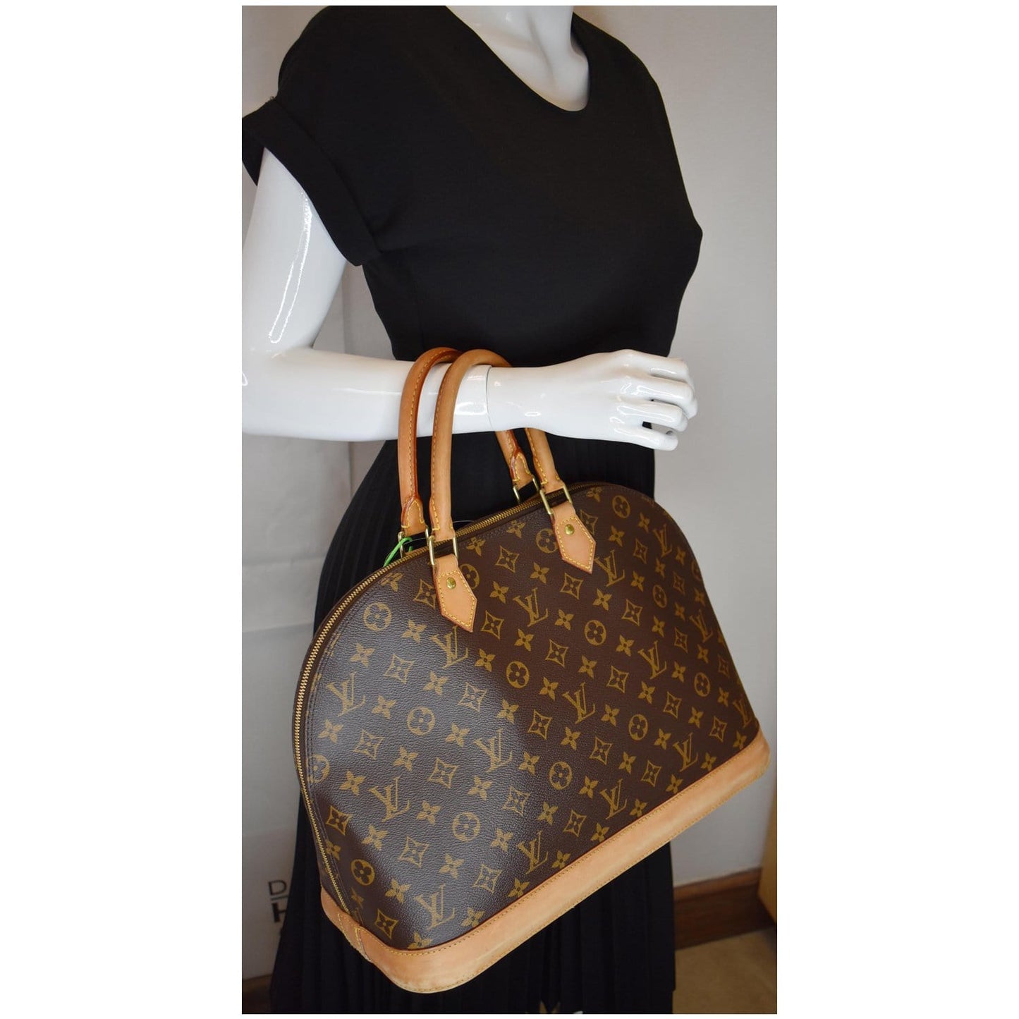 Louis Alma Large Satchel Bag Canvas Monogram Travel Bag