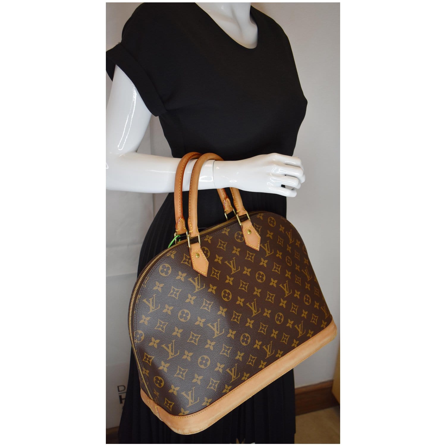 Louis Alma Large Satchel Bag Canvas Monogram Travel Bag