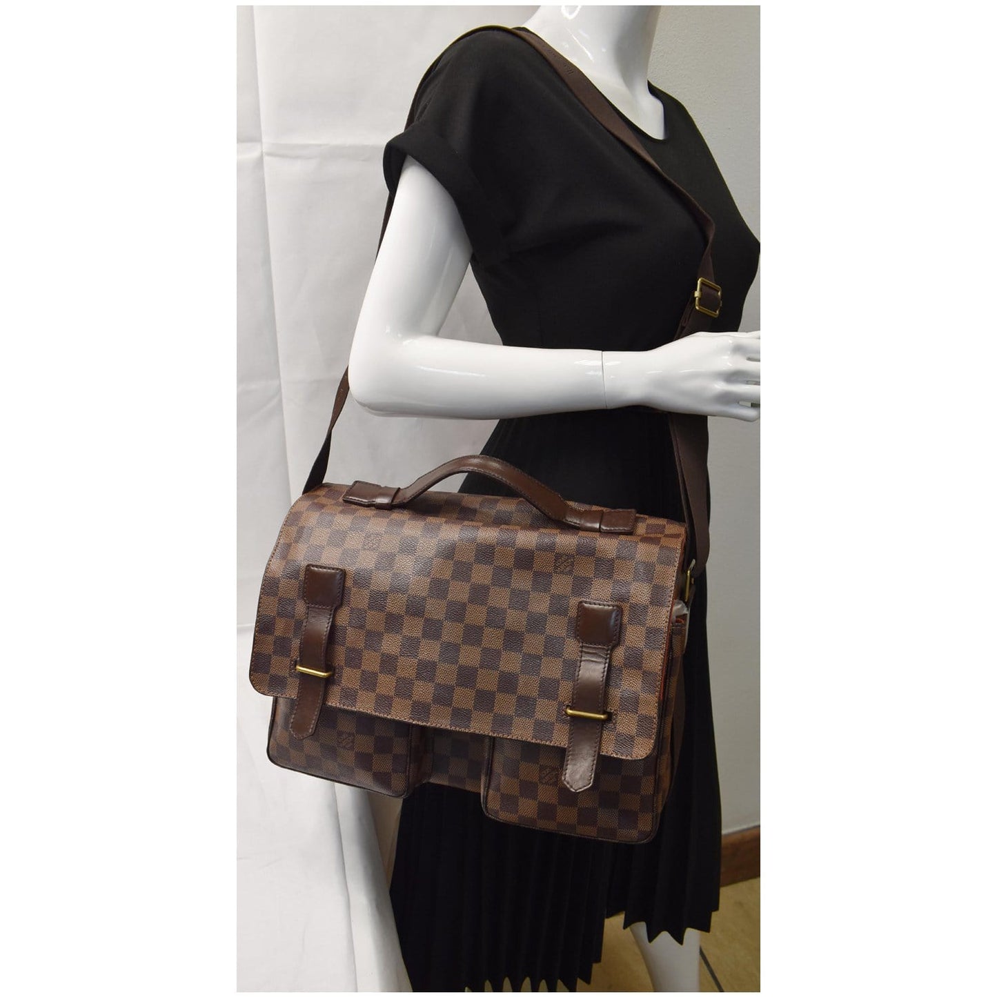 Louis Broadway Damier Ebene Messenger Bag Brown Travel Bag